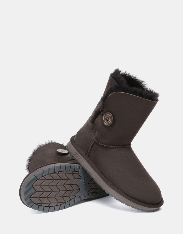 EVERAU - Australian Shepherd Ugg Short Button Sheepskin Upper UGG Boots