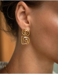 Ottoman Hands - Megara Geometric Spiral Stud Earrings