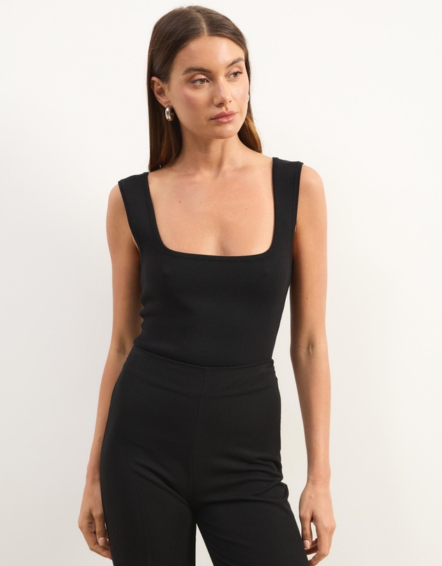 Atmos&Here - Gia Square Neck Knit Top