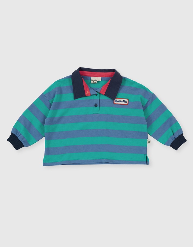Goldie + Ace - Rugby Stripe Terry Sweat Top - Babies-Kids
