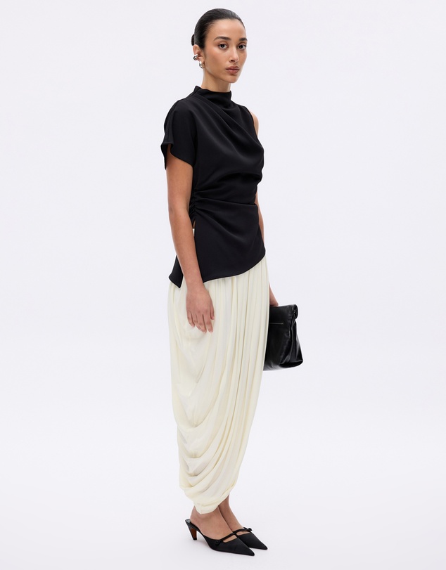 Minima Esenciales - Zeva Crepe Draped Top