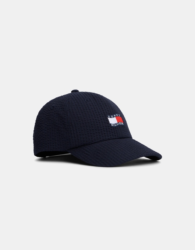 Tommy Hilfiger - Kids' Wavy Flag Seersucker Baseball Cap