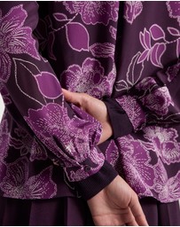 David Lawrence - Garnet Silk Blouse