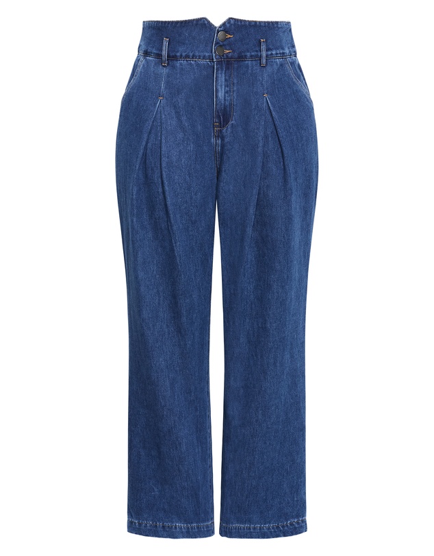 City Chic - Harley Fit Corset Waist Wide Leg Jean