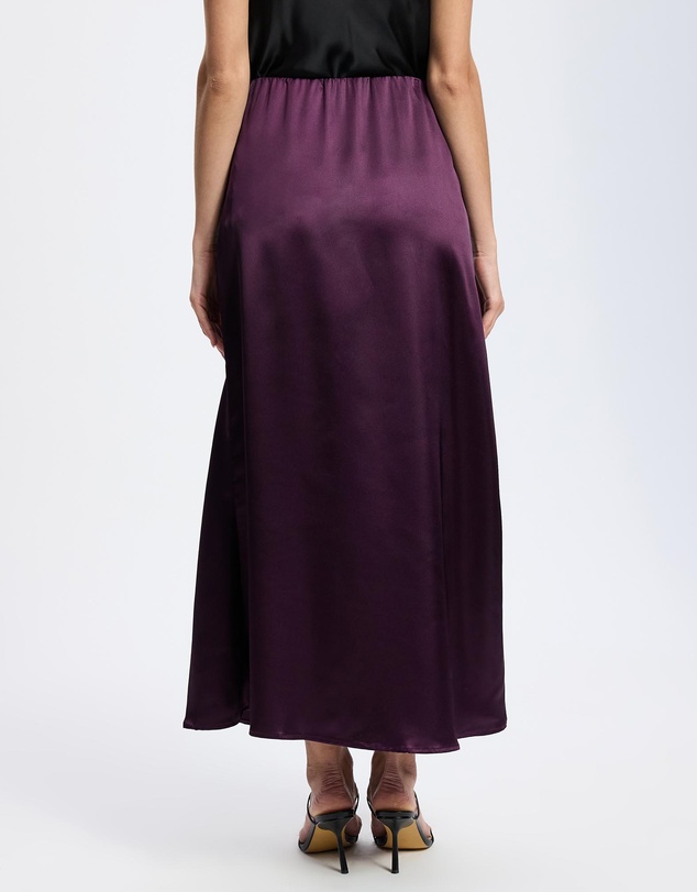 Mossée - Maya Silk Stretch Long Straight Skirt