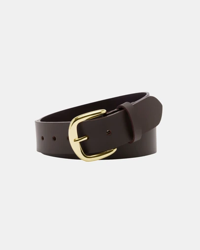 Buckle - Halliday. Australian Made Buffalo Leather Belt. 38mm width.