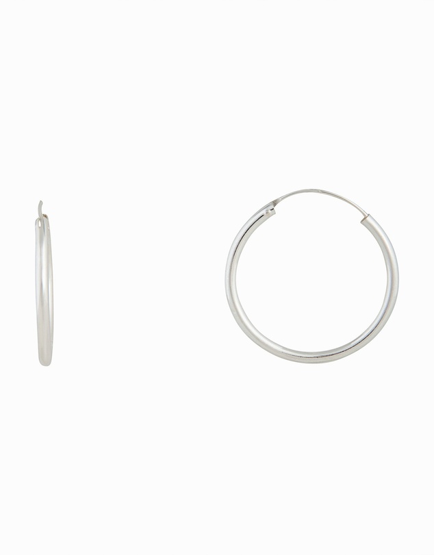 Lovisa - Sterling Silver Thick Hoop Earrings