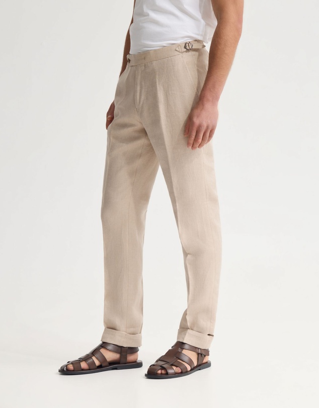 Oxford - Bryon Herringbone Pant Side Tab/Cuf