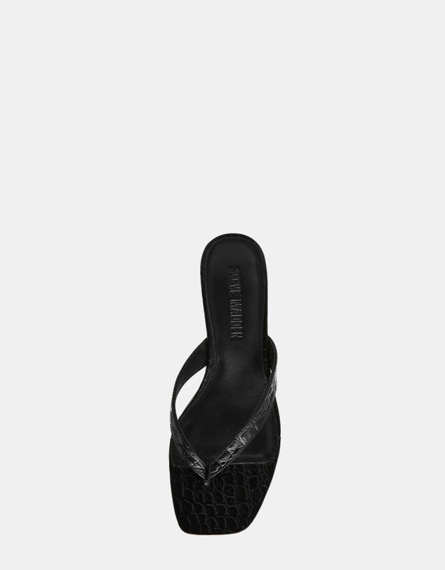 Steve Madden - Tracie Black Croc Heels