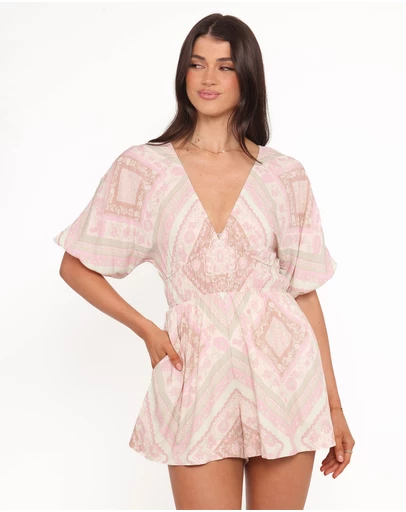 Petal & Pup - Jennifer Playsuit - Sage Paisley