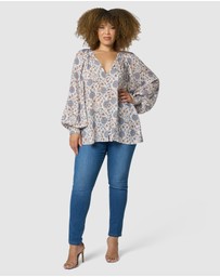 Something 4 Olivia - Bianca Print Blouse