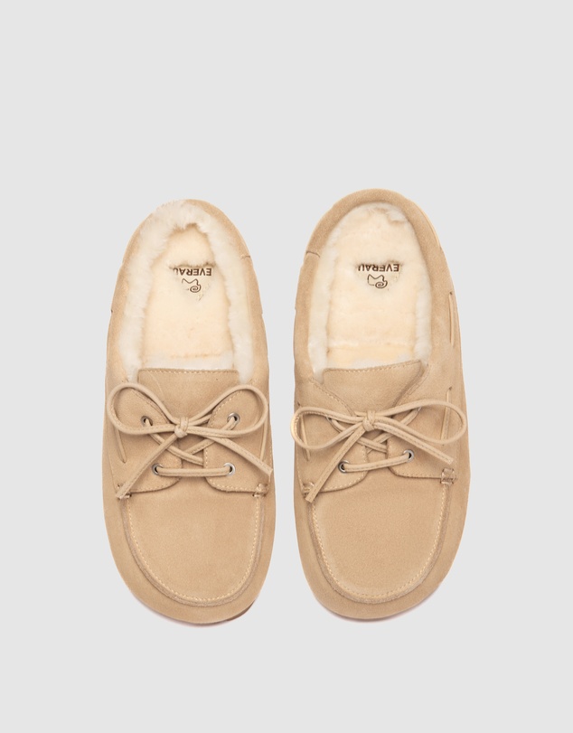 EVERAU - EverAU Ugg Churna Cow Suede Upper Loafer Oxfords Flats