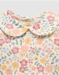 Purebaby - Wild Flower Collar Bodysuit -Kids-Babies