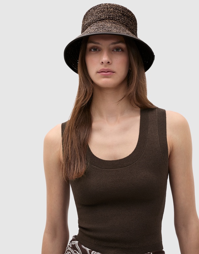 Seed Heritage - Trim Detail Raffia Bucket Hat