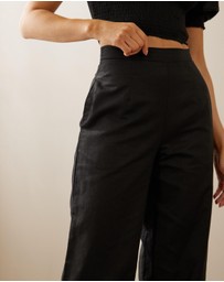 Atmos&Here - Hyacinth Linen Blend Pants