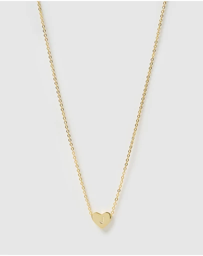 Izoa Kids - Kids Heart Alphabet Letter J Necklace