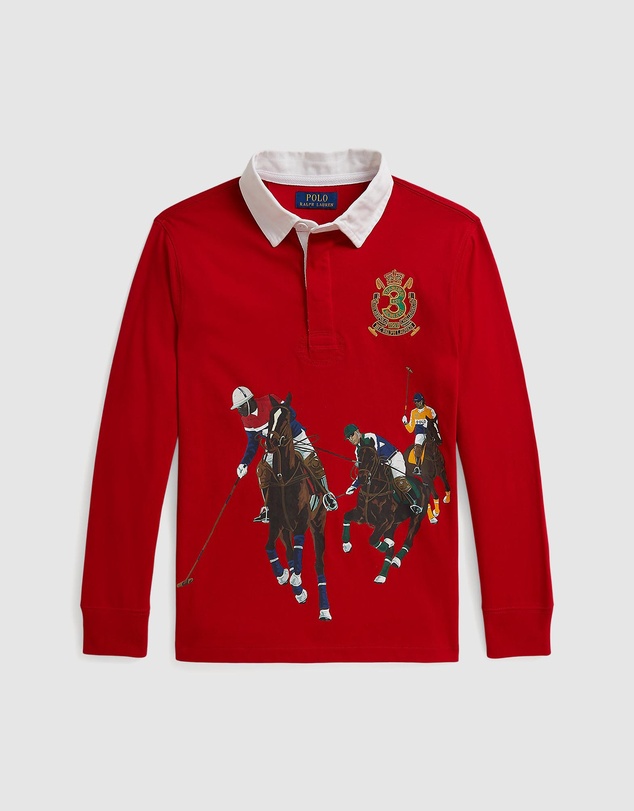 Polo Ralph Lauren - Equestrian-Print Cotton Rugby Shirt - Babies-Teens