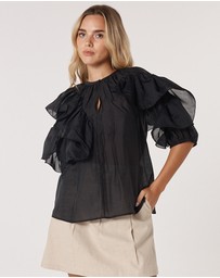 Fate + Becker - Celeste Ruffled Blouse