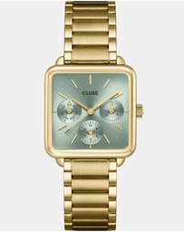 Cluse - La Tetragone Multifunction Sage Green/Gold Link