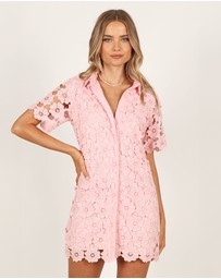 Petal & Pup - Tallie Button Up Mini Dress - Pink