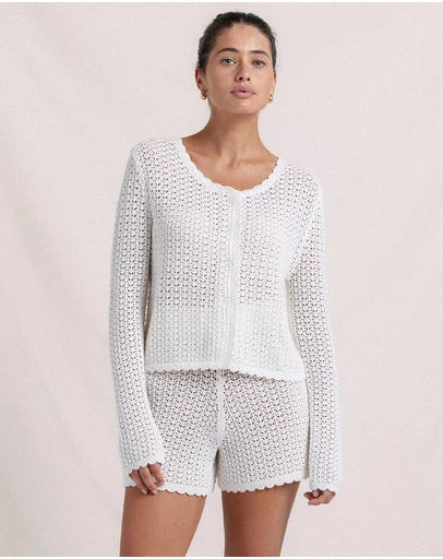Peony - Pointelle Cardigan