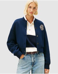 Tommy Hilfiger - Flex Fleece Logo Relaxed Bomber Cardigan