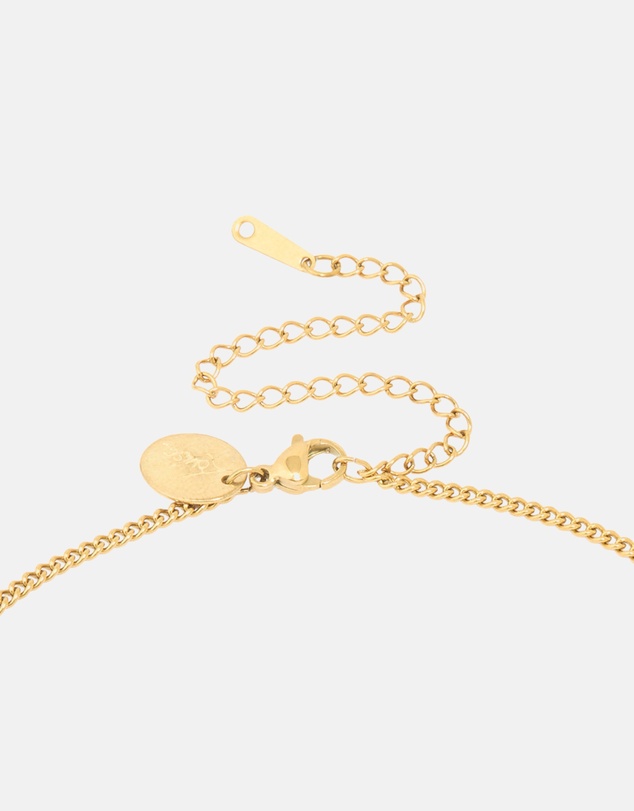 Lovisa - Waterproof Gold Plated Stainless Steel Circle Gemini Zodiac Sign Necklace