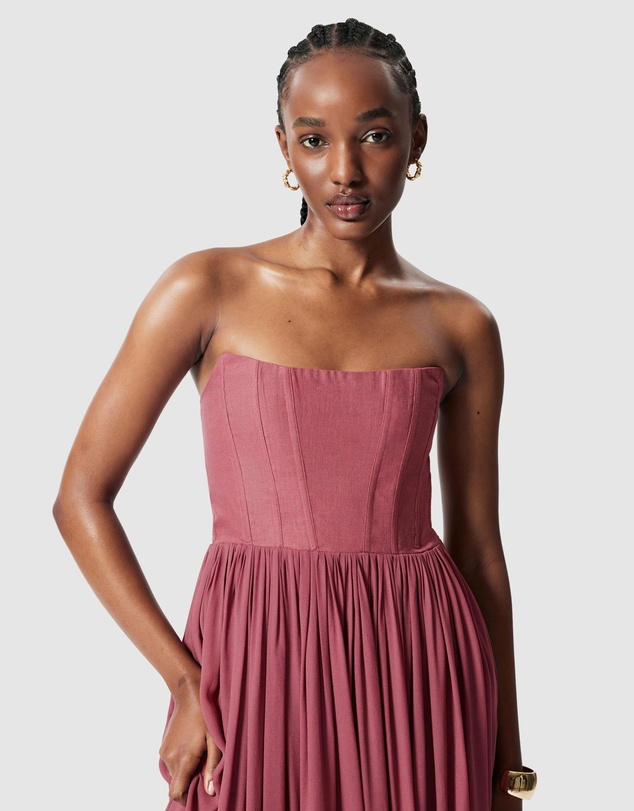 & Other Stories - Sheer Corset Midi Dress