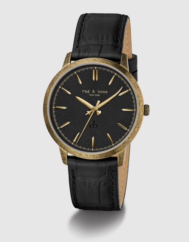 rag & bone - Manston Mens Leather Strap Watch