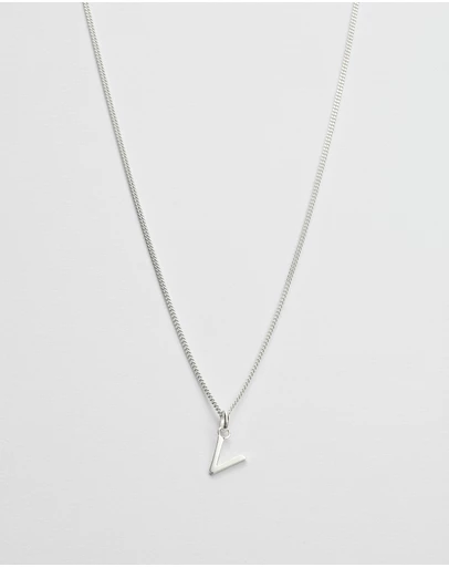 Kirstin Ash - V Outline Initial Necklace