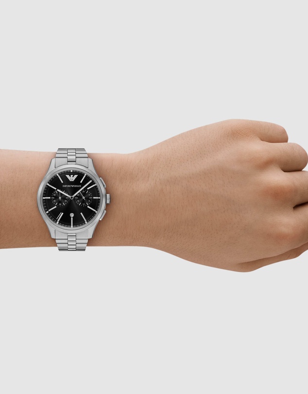 Emporio Armani - Silver Tone Chronograph Watch