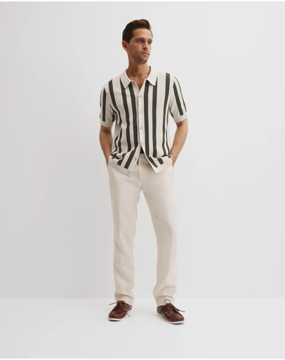 Country Road - Organically Grown Cotton Stripe Knit Shirt