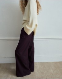 M.N.G - Wide-Leg Mid-Rise Pleated Trousers