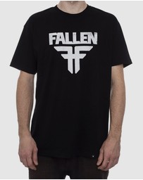 Fallen Footwear - Fallen Footwear Men Insignia 100% Cotton Tees Regular Fit Black