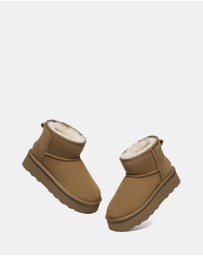 EVERAU - Australian Shepherd Ugg Rommie Platform Cow Suede Upper UGG Boots