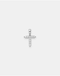 Zoe Olivia - 9K White Gold Lab Grown Diamond Initial T Pendant