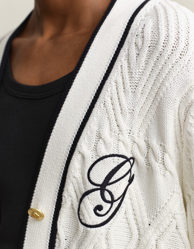 Gant - Gant Varsity Cable Cardigan