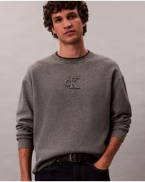 Calvin Klein Jeans - Embossed Monogram Logo Relaxed Sweater