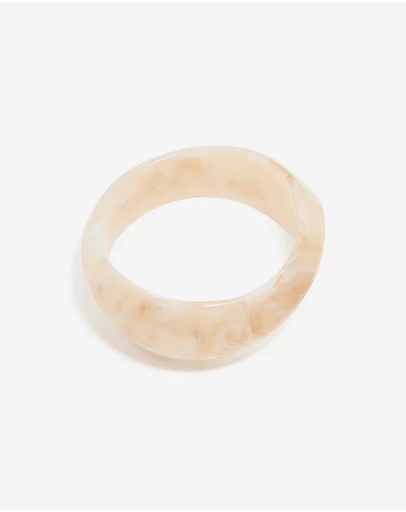 Lovisa - White Acrylic Marble Thick Bangle