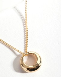 Lovisa - Gold Plated Sterling Silver Organic Open Circle Necklace