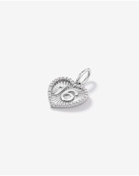 Michael Hill - 16 Sunray Heart Pendant with Cubic Zirconia in Sterling Silver