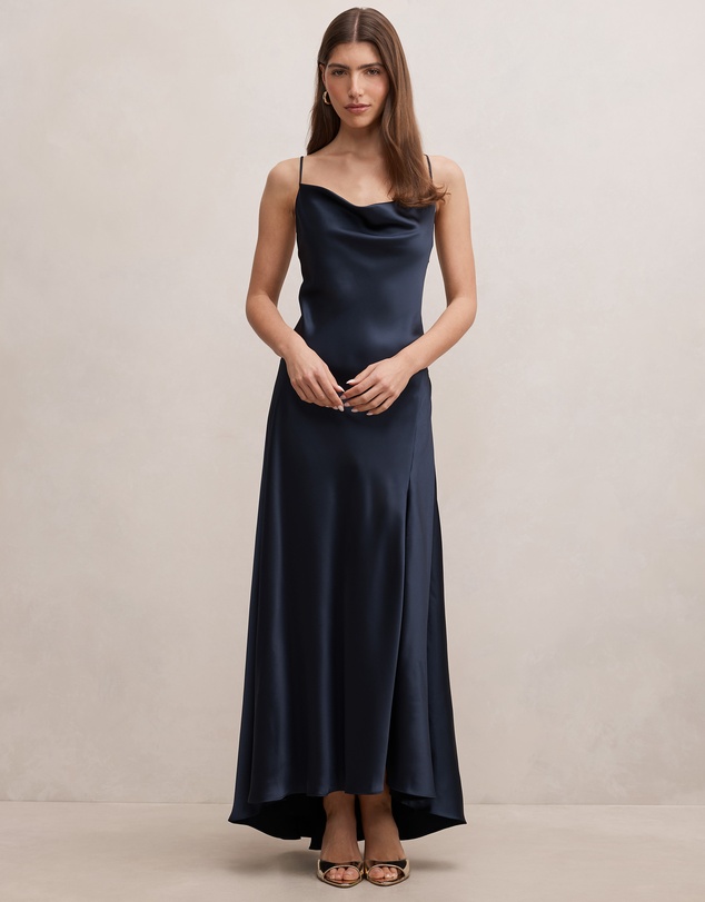 Forever New - Tilesha Satin Cowl Neck Slip Maxi Dress