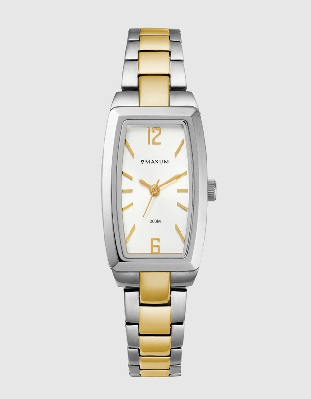 Maxum - Fanta Re-Issue - Silver Tone Case, White Dial & Duo Tone Bracelet