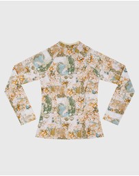 Aqua Blu Kids - Mosaic Long Sleeve Rash Vest - Teens
