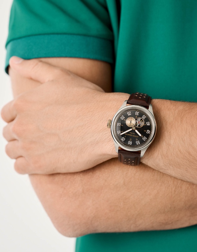 Aston Martin - TS1 Automatic Black Brown Leather Watch