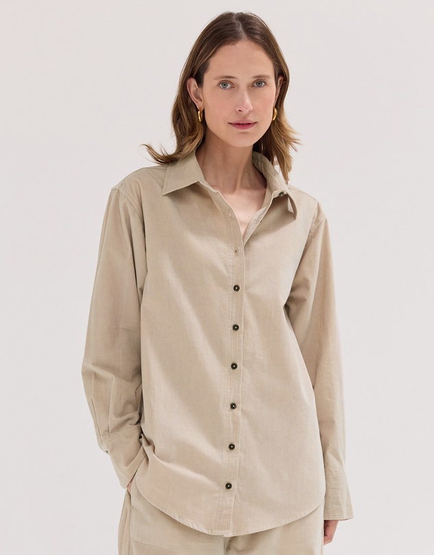 Cloth & Co. - The Corduroy Shirt Pebble