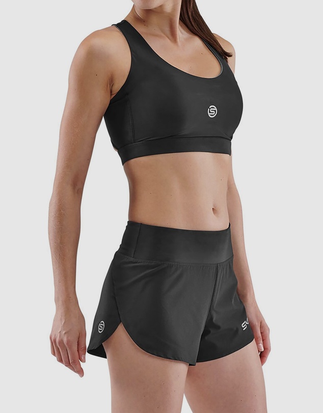 SKINS - SKINS Women's Series-3 Clothing Elite Sports Bra Activewear Black