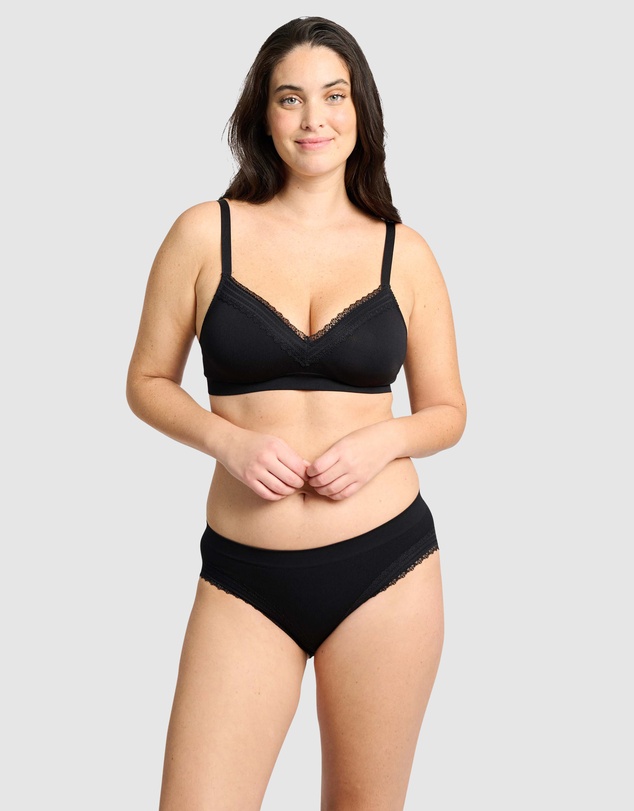 Sans Complexe - Agathe Comfortable Padded Wirefree Bra with Lace
