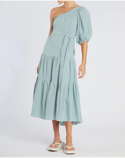 Amelius - Saloma Linen One Shoulder Dress
