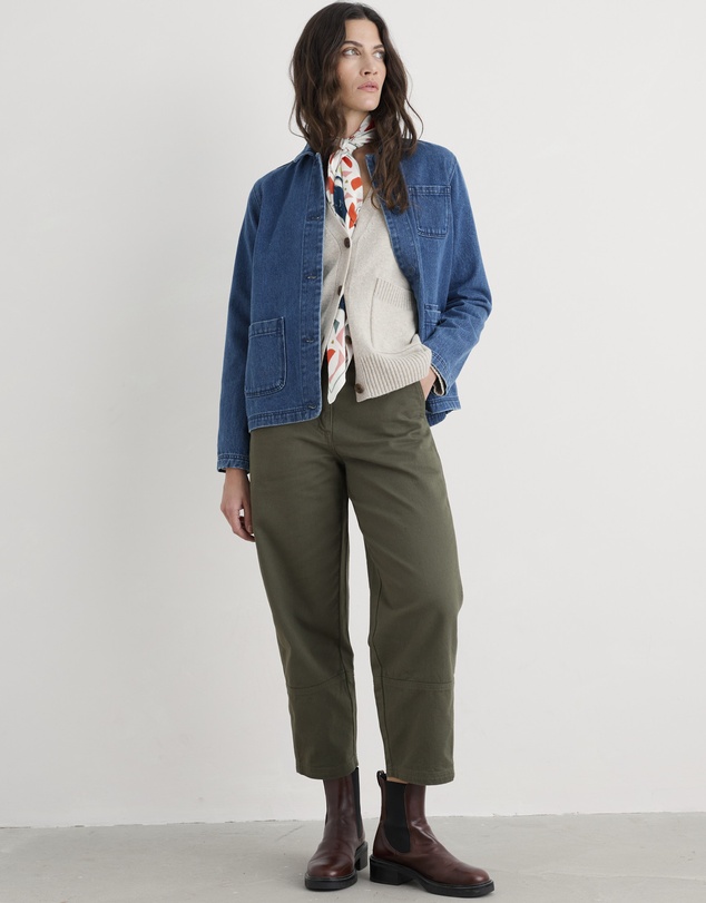 Seasalt - Seasalt Cornwall Green Painted Forms Trouser